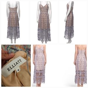 Elliatt Lavender/lilac/Nude Lace Textured Dress